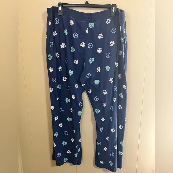 Life is Good Sleep Pants XXL Bundle GUC Comfy Loungewear Cozy Floral Paw Print - Picture 12 of 12